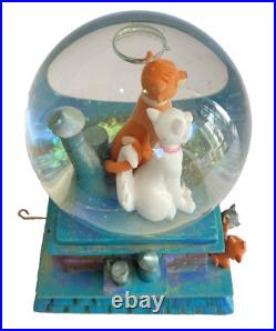 Disney Aristocats 40th Anniversary Music Box Snow globe Lights Up tested Holiday