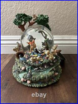 Disney BAMBI Musical Motion Snow Globe Little April Showers Works Perfectly