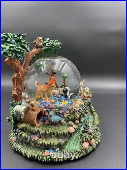 Disney BAMBI Musical Motion Snow Globe Little April Showers Works with Box