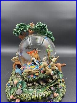 Disney BAMBI Musical Motion Snow Globe Little April Showers Works with Box