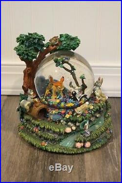 Disney Bambi Little April Showers Musical Snow Globe With Motion Includes Box