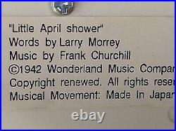 Disney Bambi Snow Globe with Music Box 1942 Music byFrank Churchill Rare
