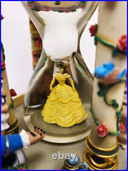 Disney Beauty And The Beast Hourglass Light up Musical Snow Globe with box