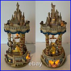 Disney Beauty And The Beast Hourglass Musical Snow Globe with Lights Flaws