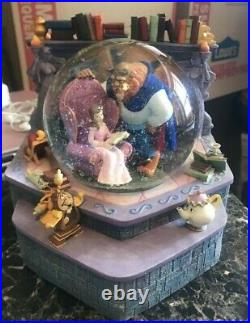 Disney Beauty And The Beast Library Musical Snow Globe