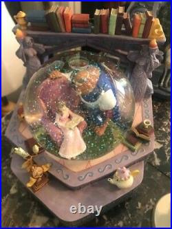 Disney Beauty And The Beast Library Musical Snow Globe