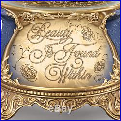 Disney Beauty And The Beast Musical Glitter Globe Music & Motion! NEW