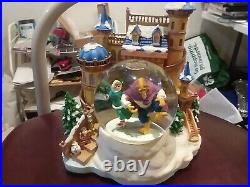 Disney Beauty And The Beast Musical Snow Globe Rare