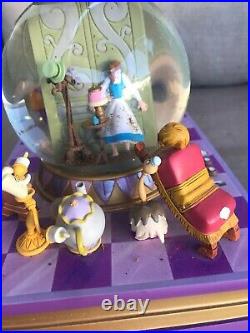 Disney Beauty And The Beast Snow Globe Musical Tune Something There