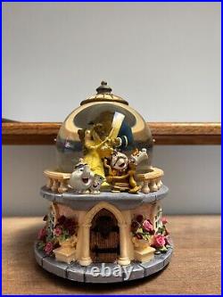 Disney Beauty & The Beast Rose Garden Dance Musical Snow Globe