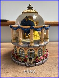 Disney Beauty & The Beast Rose Garden Dance Musical Snow Globe