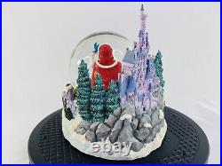 Disney Beauty & The Beast Winter Bird Feeding Musical Snow Globe. Rare-HTF