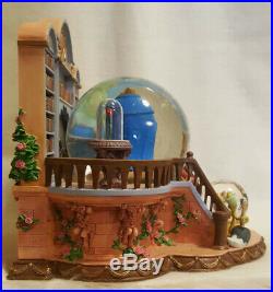Disney Beauty and The Beast Belle Library Music Snow globe Globe with Blower MINT