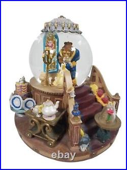 Disney Beauty and The Beast Music Snow Globe Fireplace Working Lights