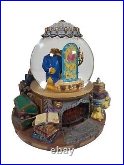 Disney Beauty and The Beast Music Snow Globe Fireplace Working Lights