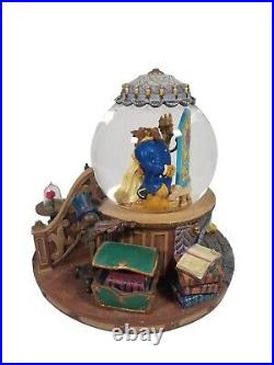 Disney Beauty and The Beast Music Snow Globe Fireplace Working Lights