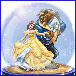 Disney Beauty and The Beast Musical Glitter Globe Rotating New Free ship in USA
