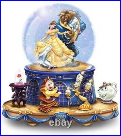 Disney Beauty and The Beast Musical Glitter Globe with Rotating Characters