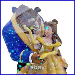 Disney Beauty and The Beast Snow Globe Musical Figure works See Video HTF VTG