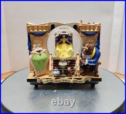 Disney Beauty and The Beast Storybook Double Sided Musical Snow Globe New in Box