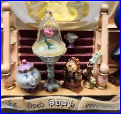 Disney Beauty and The Beast Storybook Double Sided Musical Snow Globe New in Box