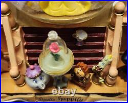 Disney Beauty and The Beast Storybook Double Sided Musical Snow Globe New in Box