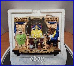 Disney Beauty and The Beast Storybook Double Sided Musical Snow Globe New in Box