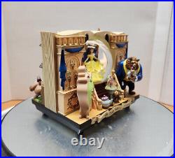 Disney Beauty and The Beast Storybook Double Sided Musical Snow Globe New in Box