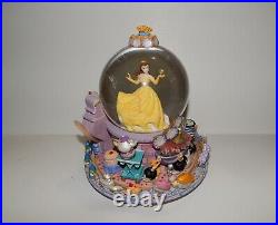 Disney Beauty and the Beast Belle Musical Snow Globe Be Our Guest