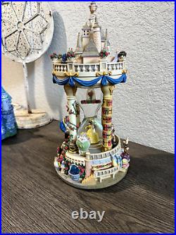 Disney Beauty and the Beast Castle Hourglass Snow Globe withlight & music rare