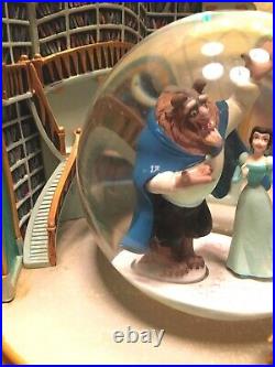 Disney Beauty and the Beast Musical Snow Globe Belle Library 1991 Retired RARE
