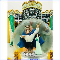 Disney Beauty and the Beast Musical Snow Globe Belle Library Rare 1991 Figure