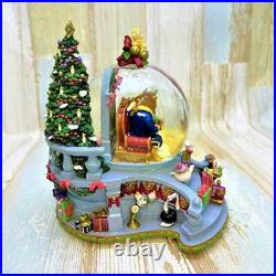 Disney Beauty and the Beast Snow Globe Christmas Music Box Good Condition Rare