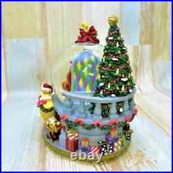 Disney Beauty and the Beast Snow Globe Christmas Music Box Good Condition Rare