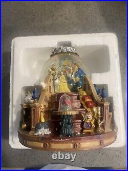 Disney Beauty and the Beast Snow Globe With Light Up Fireplace & Music