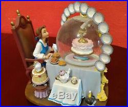 Disney Beauty and the Beast Snow globe Music Box Bell Lumiere Mrs. Pot