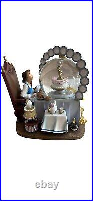 Disney Beauty & the Beast Be Our Guest Musical Snow Globe New With Box