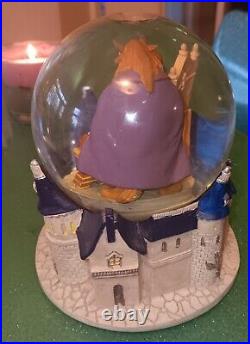 Disney Beauty & the Beast Musical Snow Globe Castle Vintage 1990s Tested Works