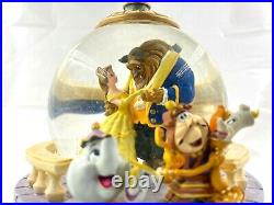 Disney Beauty & the Beast Musical Snow Globe Rose Garden 1991 Retired 14312 wdcc
