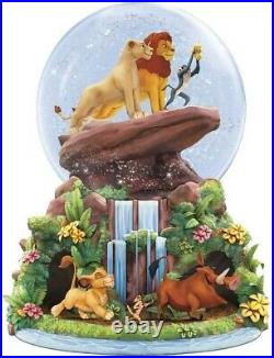 Disney Bradford Exchange Lion King Musical Glitter Globe Simba Nala Rafiki