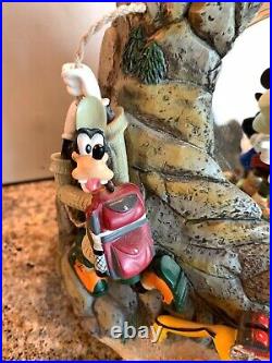 Disney California Adventure Musical Snow Globe Mickey Pluto Wolf Mountain Goofy