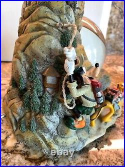 Disney California Adventure Musical Snow Globe Mickey Pluto Wolf Mountain Goofy