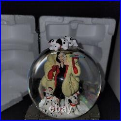 Disney Catalog 101 Dalmatians Cruella De Vil Musical Snow Globe NEW BOX