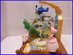 Disney Catalog Toy Story VERY RARE Musical Snow Globe Andy's Bed, Woody, Buzz