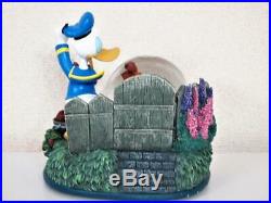 Disney Chip & Dale & Donald Duck Music box Snow Globe Strawberry Garden Figure