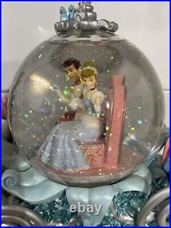 Disney Cinderella 50th Anniversary Musical Snow Globe Excellent Condition In Box