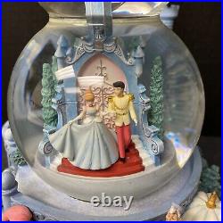 Disney Cinderella Castle Double Snow Globe A Dream Is A Wish Music Box