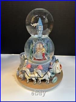 Disney Cinderella Castle Wedding Double Snow Globe A Dream Is A Wish Musical