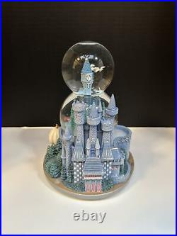 Disney Cinderella Castle Wedding Double Snow Globe A Dream Is A Wish Musical