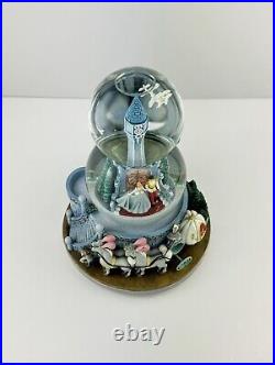 Disney Cinderella Double Snow Globe A Dream Is A Wish Your Heart Makes Music Box